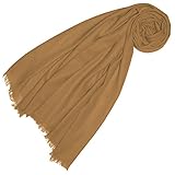 LORENZO CANA Luxus Pashmina Schal Schaltuch 100% reines Kaschmir Kaschmirschal Kaschmirtuch Kaschmirpashmina Camel Iced Coffee 7830311 - 